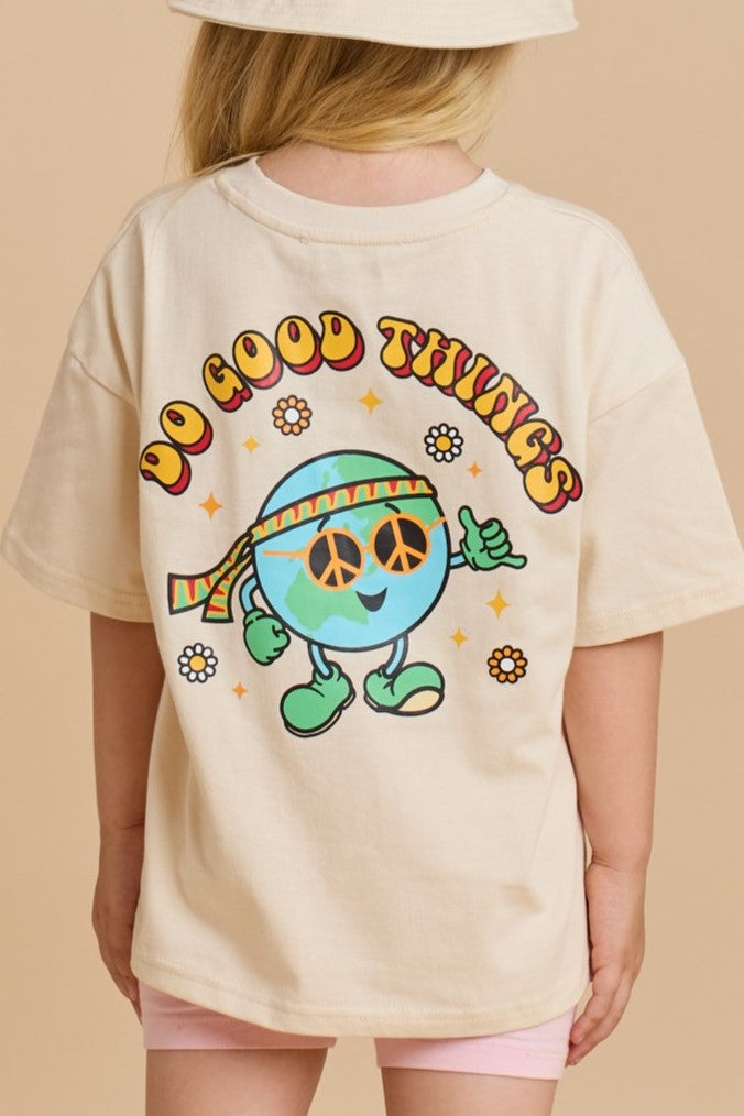 Do Good Things T-Shirt - Beige 🌍✌️